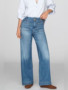 NWT Maeve Colette  Wide-Leg Full-Length Jeans